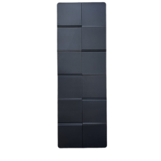 方形折疊墊-天空黑-送束帶，柔軟舒適，方便攜帶，易於清潔, 黑色