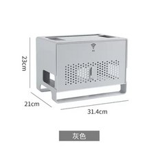 케이블선정리 홀더 정리함 전선정리 캣 콘센트 멀티 셋톱박스 공유기 대형 수납함 라인 덮개, B. 회색