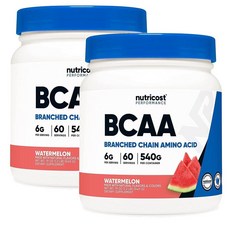 Nutricost 뉴트리코스트 BCAA 파우더 2:1:1 수박 540g, 2개