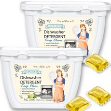 맘스럽 식기세척기 레몬 캡슐세제 50개입 / 과일채소 식기세척기용 주방세제 상큼한 레몬향, 1개, 400g