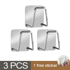 주방 스펀지 홀더 싱크대 랙 스탠드 배수구 선반 걸이 스틸 벽걸이 수건 스테인리스, 3pcs silver
