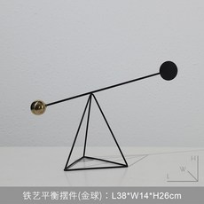 STTPEI 鐵藝平衡擺件 復古簡約軟裝飾品, 金球鐵藝平衡擺件