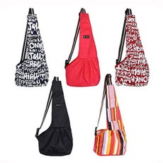 니즈플리 앞으로매는 반려동물크로스백 반려견슬링백 애완동물슬링백 애견이동가방 애완견슬링백, 레드색 S