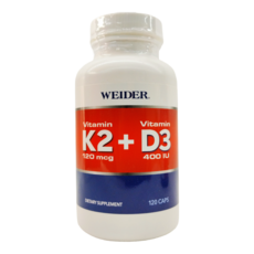 WEIDER 威德 維生素K2+D3 膠囊, 1個, 120顆