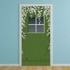 리폼 현관문 시트지 빈티지 현관인테리어 자연숲 03 올리브그린, 없음