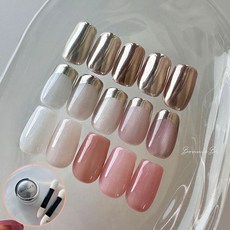 고네일/ 보니비 멜로우실버파우더/ Mellow Silver Powder/ 파우더 미러 네일, 1개, 멜로우실버파우더