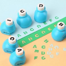 알파벳 모양 펀칭기 종이 커팅 스탬퍼 다이어리 꾸미기 다꾸 세트 튼튼한 문구 용품, 핑크