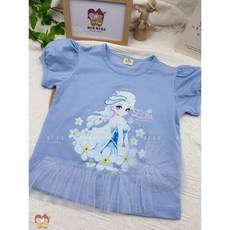 女童冰雪女王短袖上衣