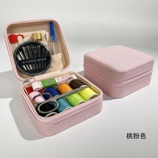 針綫套盒家用便攜學生宿舍多功能縫補縫紉工具套裝, 1個, 11色綫+6個縫紉工工具 粉色