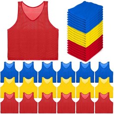 Eorbow 성인용 18팩 피니 빠른 건조 농구 연습 저지 통기성 메시 스크리미지 조끼 청소년 축구 배구용 3가지 색상