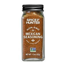 더 스파이스 헌터 멕시칸 시즈닝 블렌드 무염 1.5 온스 병 The Spice Hunter Mexican Seasoning Blend Salt Free 1.5-Ounce J, 1.5 온스 (1팩)