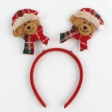 聖誕節造型眼鏡 聖誕眼鏡框 聖誕節 造型眼鏡 聖誕節裝飾鏡框 聖誕眼鏡 聖誕老人眼鏡 派對裝飾品送卡紙 聖誕老公公, 棕色小熊髮箍, 1個