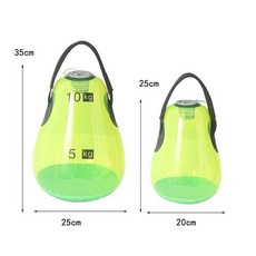 케틀벨 물주입 여행용 휴대 홈트 웨이트 운동 강도조절, 1개, 1g, 그린 5kg