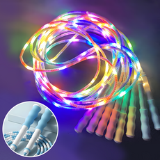 라구즈 야광 LED 줄넘기 꼬임방지 길이조절 (건전지 포함), 1개, 하늘