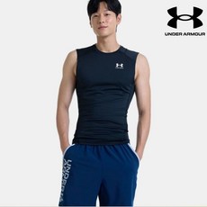 [백화점 정품] 언더아머 Under Armour 남성 기능성 컴프레션 티셔츠 HeatGear 레쉬가드 헬스 이너 나시 1361522-001