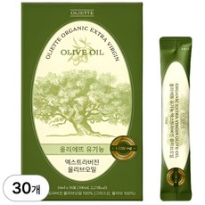 올리에뜨 산도0.08 유기농 엑스트라버진 올리브오일 스틱, 30개, 10ml