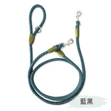 MILAKA 跨肩牽引繩 防暴衝反光設計, 跨肩牽引繩【藍黑】, 1個
