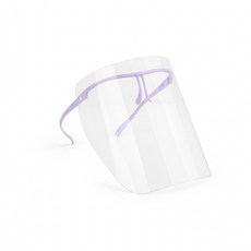 위생 페이스쉴드 안면보호대 비말방지 김서림방지 안경형 투명 페이스가드 퍼플 병원 방역 보호구, 1세트, 1개입