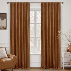 LAMIT 블랙 벨벳 암막 커튼 길이 228.6cm(90인치) 침실 백 탭 및 로드 포켓 방음 할로윈 드레이프 거실용 럭셔리 보온 햇빛 차단 패널 132.1 x 228.6