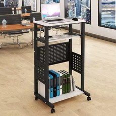 컴퓨터 테이블 이동식 노트북 스탠딩 회의 트롤리 강의 프린터 프로젝터 스탠드