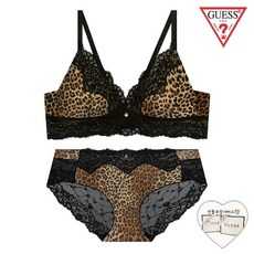 게스 속옷 언더웨어 레오파드나염 몰드브라렛 레이스팬티세트GBWBR822BRGBWPT822BR FWS719 IEW485