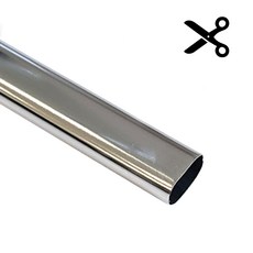 19파이 맞춤재단 타원 옷봉 파이프 옷걸이봉 가구봉 장농봉 옷장행거 드레스룸, 400mm이하, 니켈도금