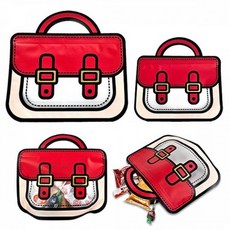 지퍼형 포장 가방 소형 빨강색 간식 책 소품 다용도 만들기, 1개