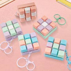 벨리펀트 키캡 키보드 키링 9구 스트레스 해소 1개, 랜덤 혼합