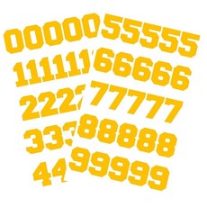 Chalkallaboutit® 야구 하키 미식축구 및 라크로스 스포츠 헬멧 숫자 2.5cm1인치 퍼플 450785, 노란색 450785