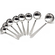 킹센스 업소용 스텐 스마일 미니 작은 국자 대형, 1개, 단일