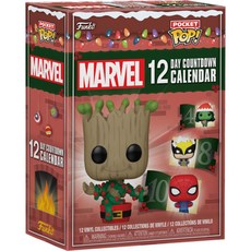 FUNKO 倒數曆: Marvel 12天系列 漫威英雄 迷你公仔 節慶禮物 收藏, 1個, 紅色