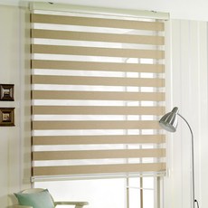 [윈샵 고급 콤비블라인드 머큐리 _ 다크베이지_ H 160cm ]사이즈 주문제작 롤스크린 커튼 아파트 거실주방안방 브라인드 아이방