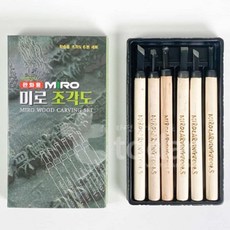미로 국산 고무판화조각칼세트 조각도 목판화도구 용품, 6개입