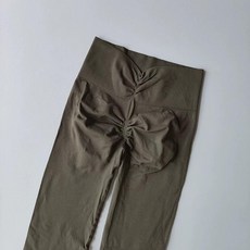 요가 필라테스 액티브웨어 제품 운동의류 피트니스 하의 바지 헬스 긴기장 편안함 편안한, 15.카키브라운 백허리플리츠 S