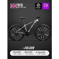 필립 산악 자전거 변속 오프로드 남성 여성 청소년 감쇠 레이싱 학생용, 26inch, 24단, 10날 샴페인골드