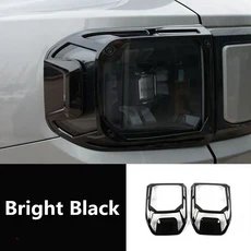 Chery Jetour Traveler T1 전면 및 헤드 라이트 보호 커버 미등 프레임 검정색 수정된 외관 장식, 01 Bright Black