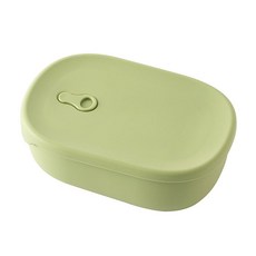 식품용 실리콘 벤트 박스 직장인 휴대용 전자레인지 대응 분리형 밀폐형 학생용 도시락 1000ml, 초록색대형