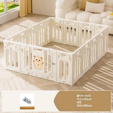 파워쇼퍼 플레이가드 유아 정글짐 안전 아기 울타리, 1개, 수납 150 x 180 없음