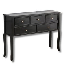 바벨르체 엔틱콘솔 원목 서랍장 장식장, 블랙02