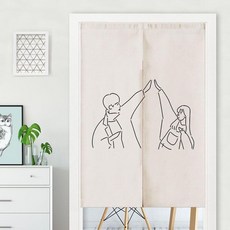 현관 주방 가림막 다용도실 선반 문발 중문커튼 발코니 거실 린넨 패브릭 가리개 방문