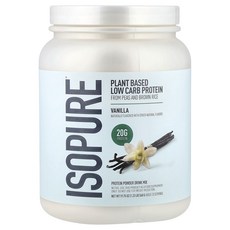 Isopure 식물성 단백질 바닐라 558g, 4개