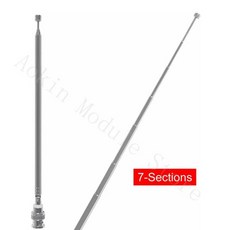 1PC 50ohm 안테나 20-1300MHz BNC 남성 라디오 스캐너 양방향 용 7 섹션 텔레스코픽