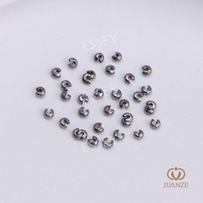 100개 스토퍼 스페이서 골동품 라운드 부자재 비즈 엔드 결과 짜기, 3mm 건 블랙 100pcs