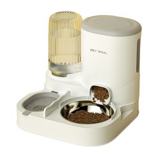 반려동물 자동 급식기 0.6L + 급수기 0.8L 세트, 회색, 1개, 800ml