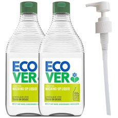 에코버 주방세제 450ml 2개 + 펌프 / 레몬향