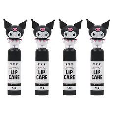 산리오 어린이 캐릭터 립케어 4.5g 입술 보습 무향 쿠로미 립밤, 4개