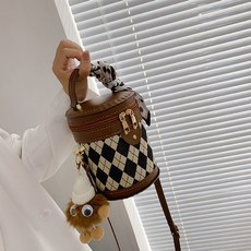 아트조이 DIY 마이 캔백 나만의 가방 만들기 풀세트 취미 공방 수업 가죽공예 (6colors), DIY 마이 캔백 (아가일-다크브라운), 1개