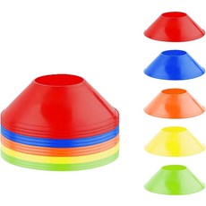 GSECPO 10050 팩 축구 콘 백이 포함된 스포츠 훈련용 디스크 훈련 연습용, 15