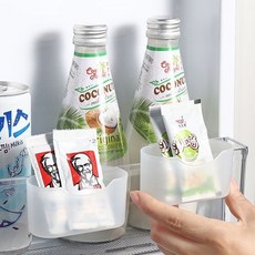 냉장고 양념스프소스정리 미니트레이케이스 클립형 포켓 오픈 정리함 2P세트