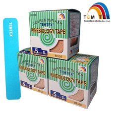 템텍스 키네시올로지 스포츠 테이프 5cm 3롤 테이핑 근육테이프 키네시오로지 스포츠테이핑, 1개, 3개입